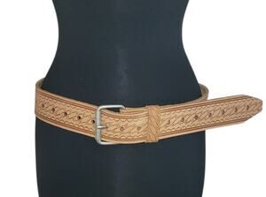 Popular Mechanics Hand Tooled Leather Tool Belt USA